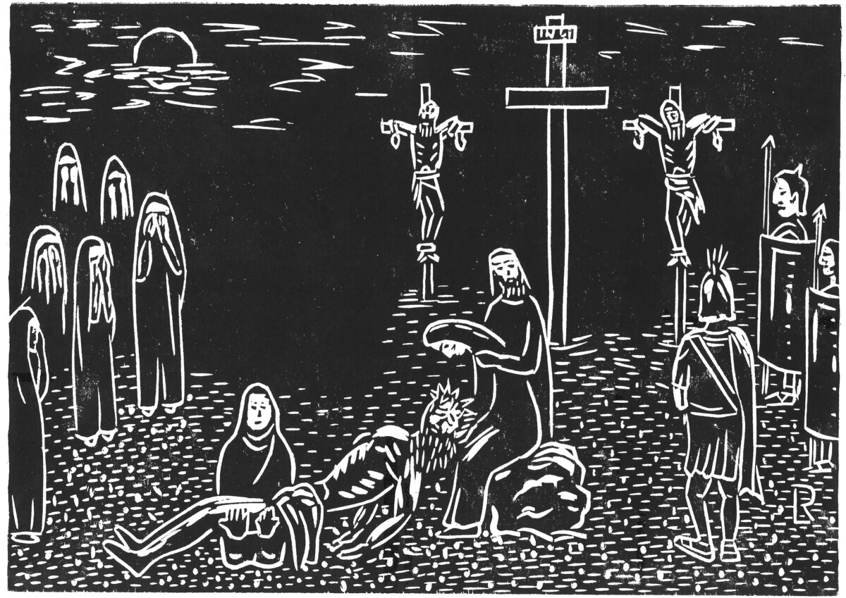 KREUZWEG 13. Station: Jesus wird vom Kreuz genommen und in den Schoß seiner Mutter gelegt